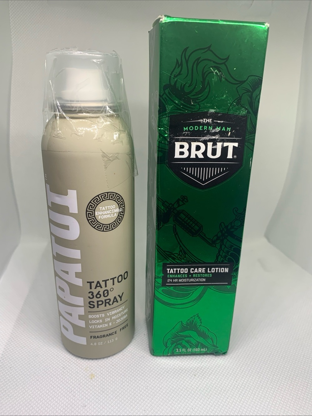 Brut Tattoo Care Lotion & Papatui Tattoo 360° Spray Set